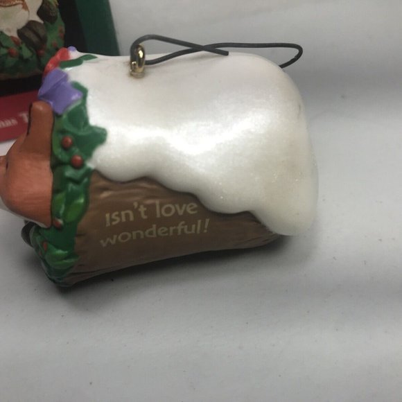 Hallmark Keepsake Ornament Our First Christmas Together 1990 Fox Couple Vintage - Picture 3 of 12